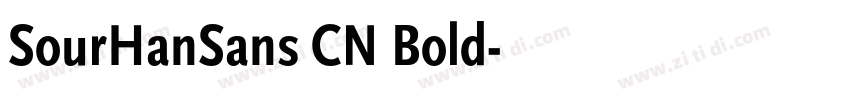 SourHanSans CN Bold字体转换